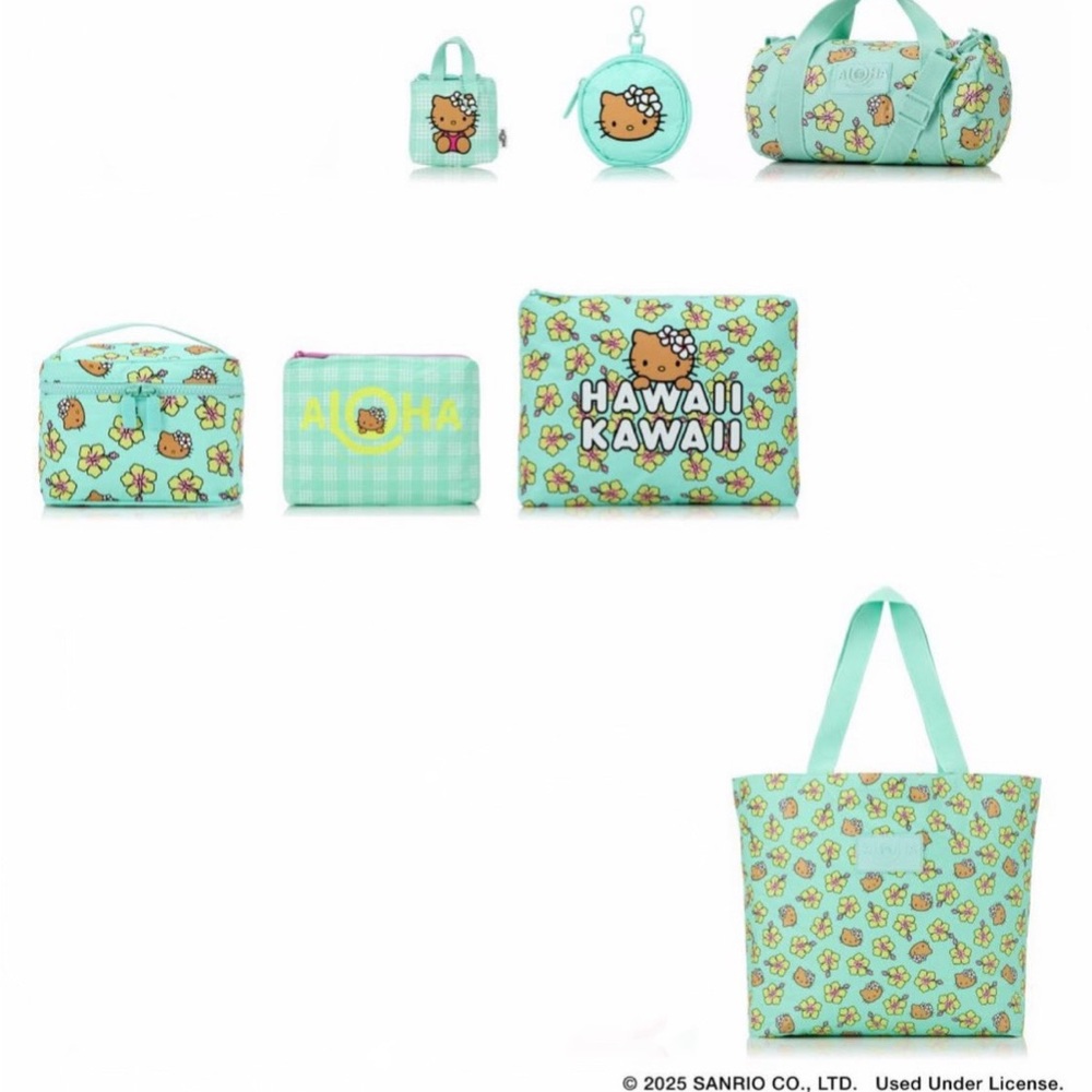 ALOHA Collection x DFS x Hello Kitty COMPLETE Tan Kitty Hibiscus Splash